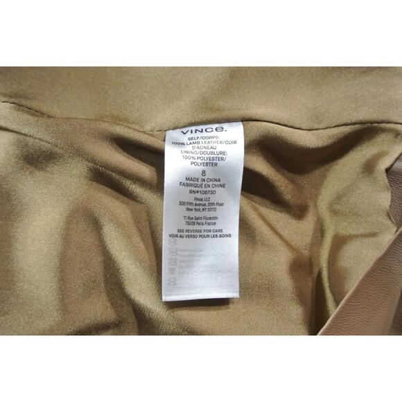 NEW, Vince Straight Fit Leather Blazer in Brown Size 8 #SJ2155 - Picture 7 of 8